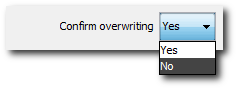 Confirm overwriting combobox