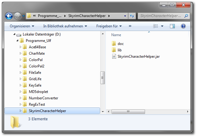 Folder structure